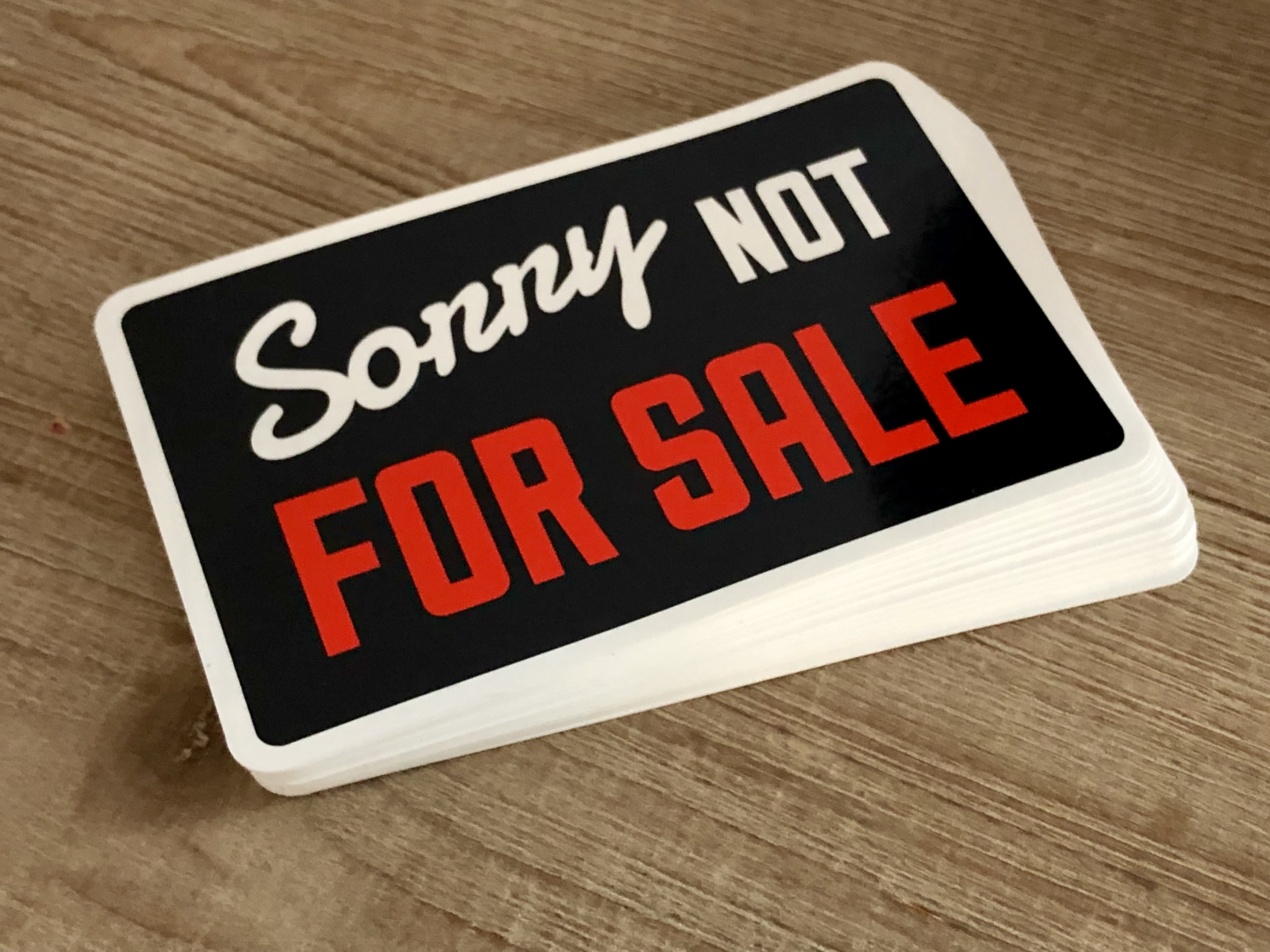 Not for sale window cling